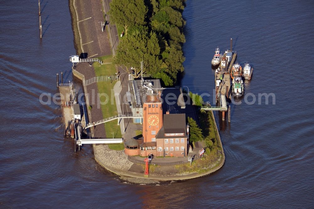 Hamburg from the bird's eye view: VTS Vessel Traffic Service Centre in Hamburg-Waltershof. Operator is the Hamburg Port Authority HPA