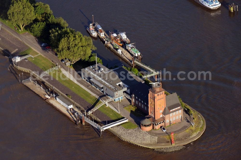 Hamburg from above - VTS Vessel Traffic Service Centre in Hamburg-Waltershof. Operator is the Hamburg Port Authority HPA