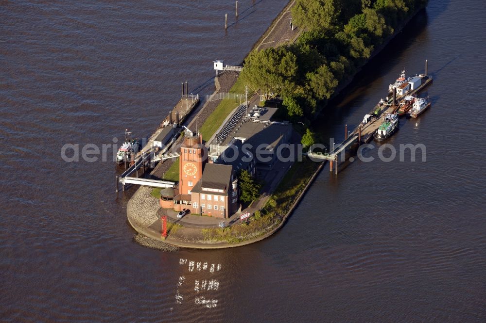 Aerial image Hamburg - VTS Vessel Traffic Service Centre in Hamburg-Waltershof. Operator is the Hamburg Port Authority HPA