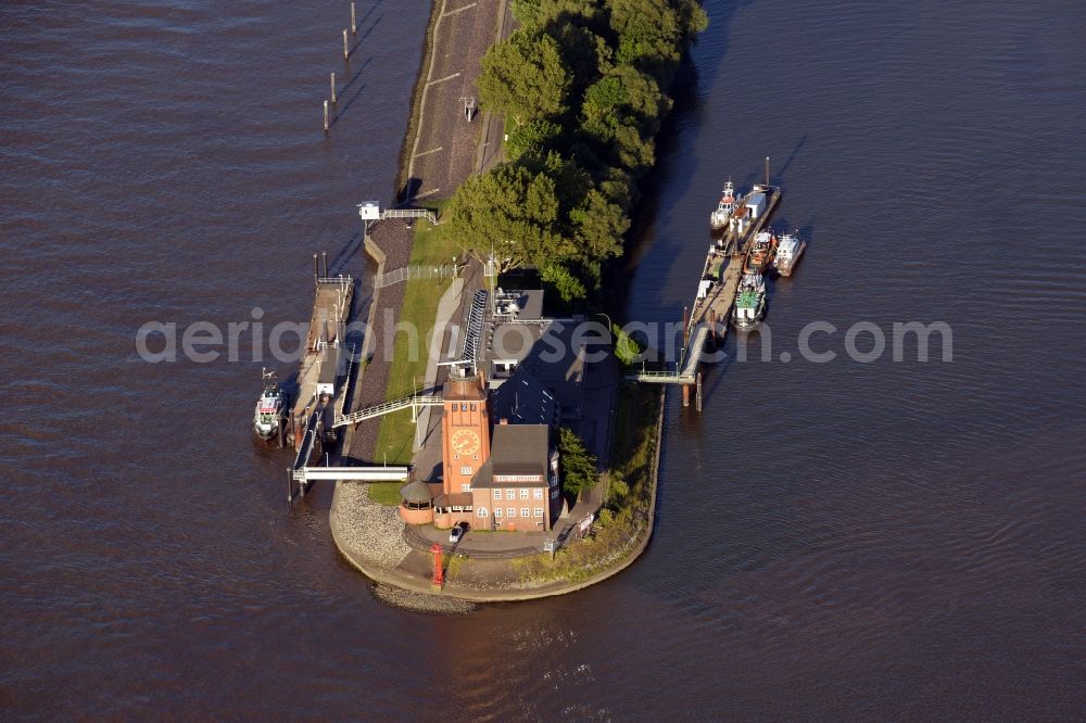 Aerial photograph Hamburg - VTS Vessel Traffic Service Centre in Hamburg-Waltershof. Operator is the Hamburg Port Authority HPA