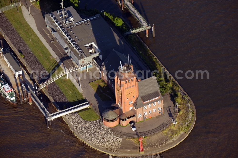 Hamburg from the bird's eye view: VTS Vessel Traffic Service Centre in Hamburg-Waltershof. Operator is the Hamburg Port Authority HPA