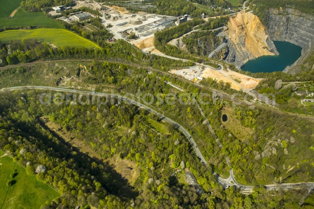 Aerial photograph Erkrath - Nean deretal with the location of the Nean derthal prehistoric man in Hochdahl in Erkrath in North Rhine-Westphalia