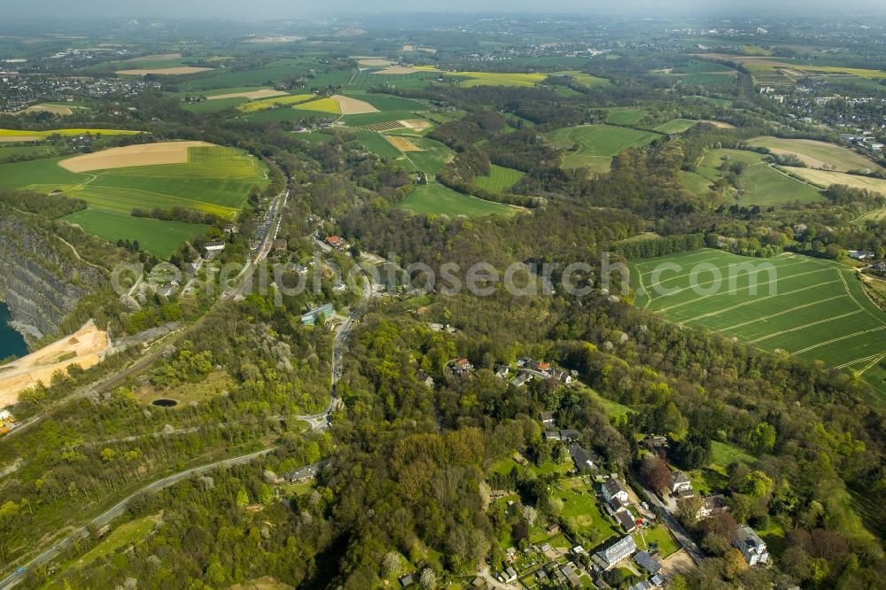 Aerial image Mettmann - Nean der Valley on the area of the towns of Erkrath and Mettmann in the state of North Rhine-Westphalia. The famous valley is located - with the Nean dertal museum - in the niederbergisches Land which used to be an important industrial and mining region in the 19th century