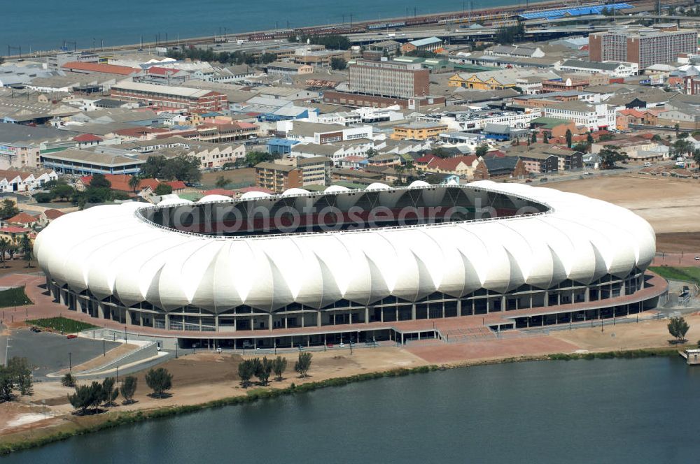 Aerial image Port Elizabeth - Blick auf das Nelson - Mandela - Bay - Stadion in Port Elizabeth in der Provinz Eastern Cape in Südafrika vor der Fußball-Weltmeisterschaft 2010. View of the Nelson-Mandela-Bay-Stadium in Port Elizabeth in South Africa for the FIFA World Cup 2010.