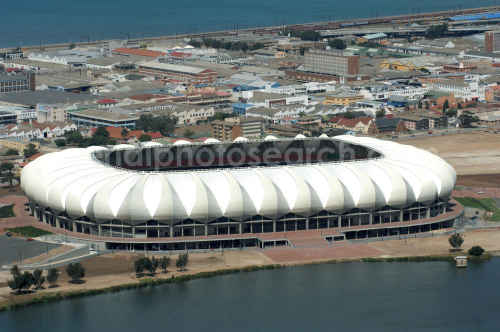 Aerial photograph Port Elizabeth - Blick auf das Nelson - Mandela - Bay - Stadion in Port Elizabeth in der Provinz Eastern Cape in Südafrika vor der Fußball-Weltmeisterschaft 2010. View of the Nelson-Mandela-Bay-Stadium in Port Elizabeth in South Africa for the FIFA World Cup 2010.