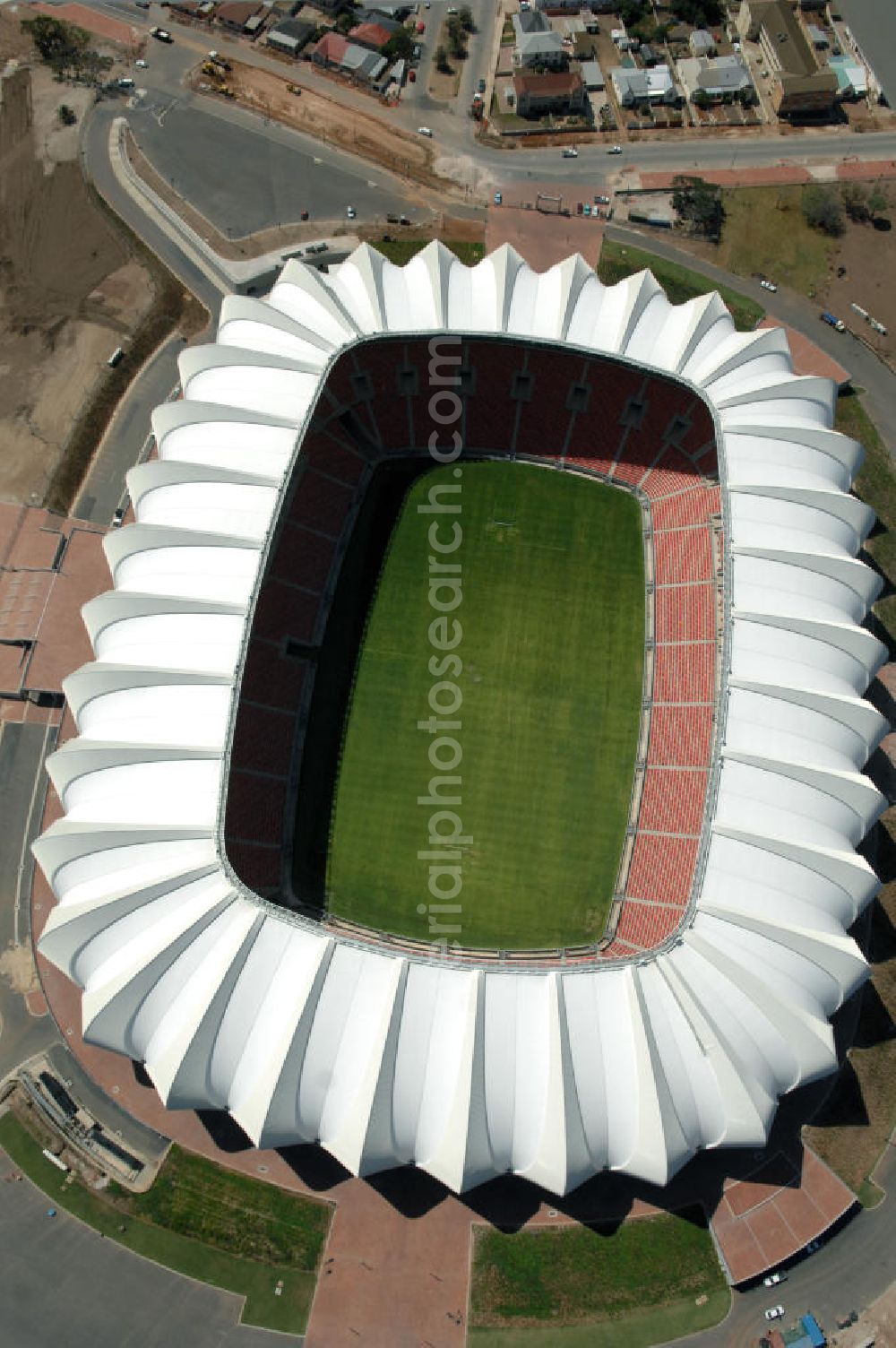 Aerial image Port Elizabeth - Blick auf das Nelson - Mandela - Bay - Stadion in Port Elizabeth in der Provinz Eastern Cape in Südafrika vor der Fußball-Weltmeisterschaft 2010. View of the Nelson-Mandela-Bay-Stadium in Port Elizabeth in South Africa for the FIFA World Cup 2010.