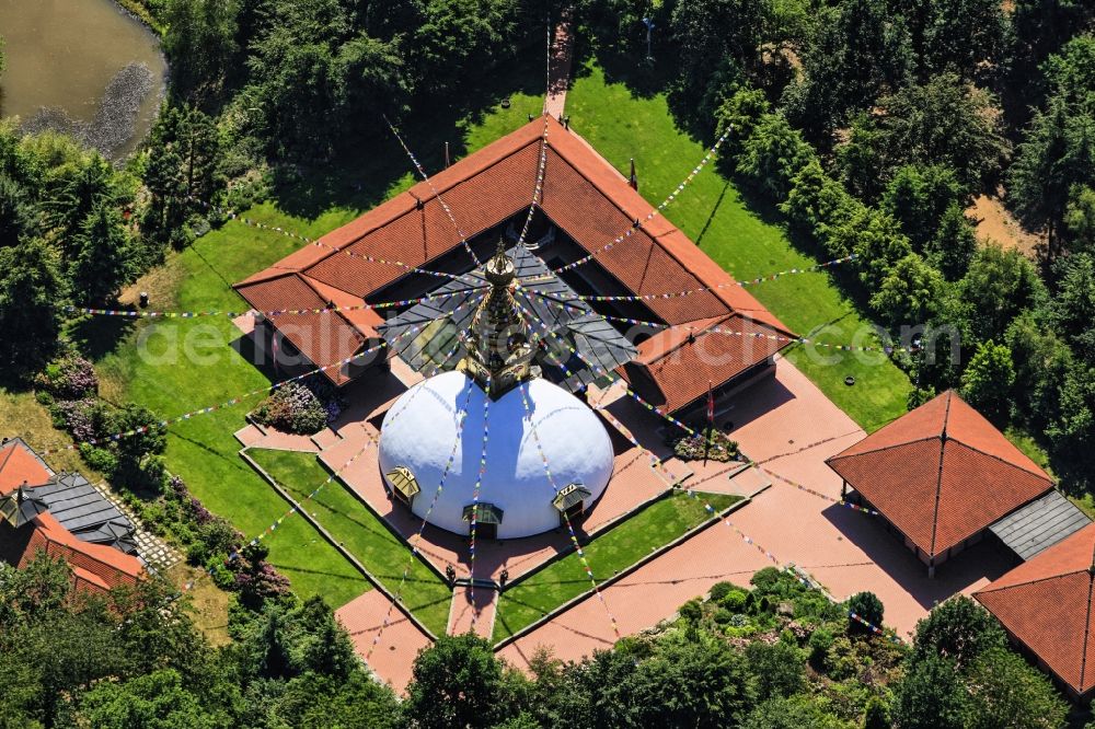 Aerial image Wiesent - Nepal Himalaya Pavillon in Wiesent in Bavaria