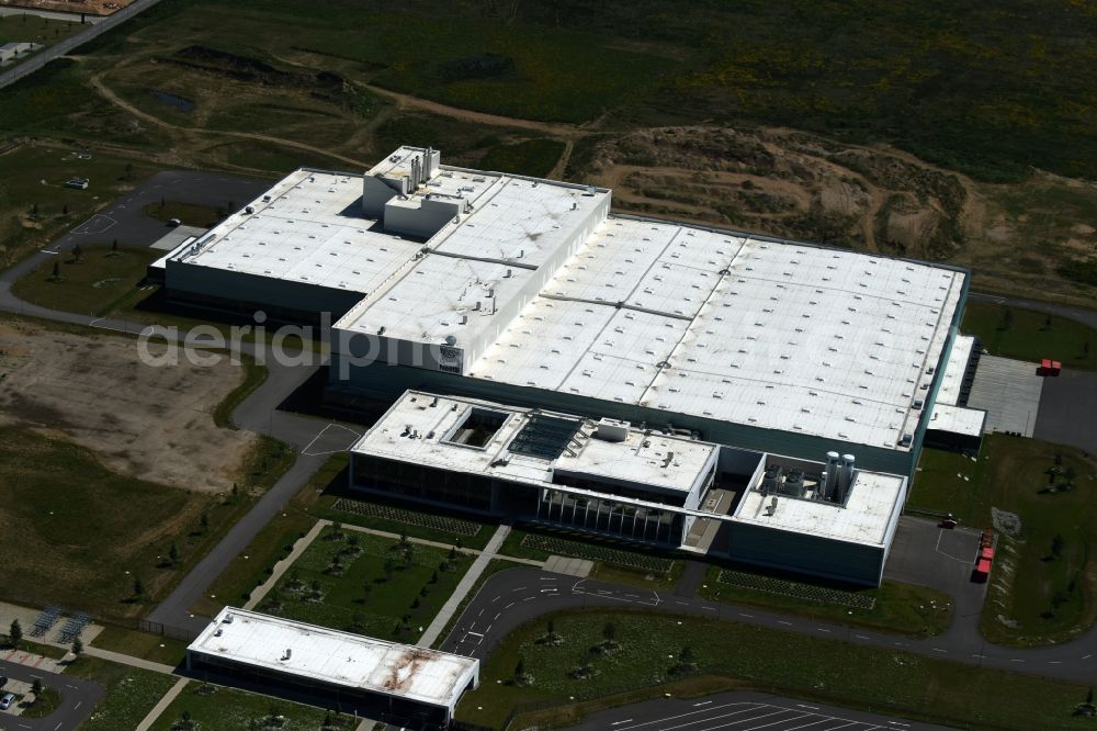 Aerial photograph Schwerin - Nestle - manufacturing plant in the Industrial Park Schwerin in Mecklenburg - Western Pomerania