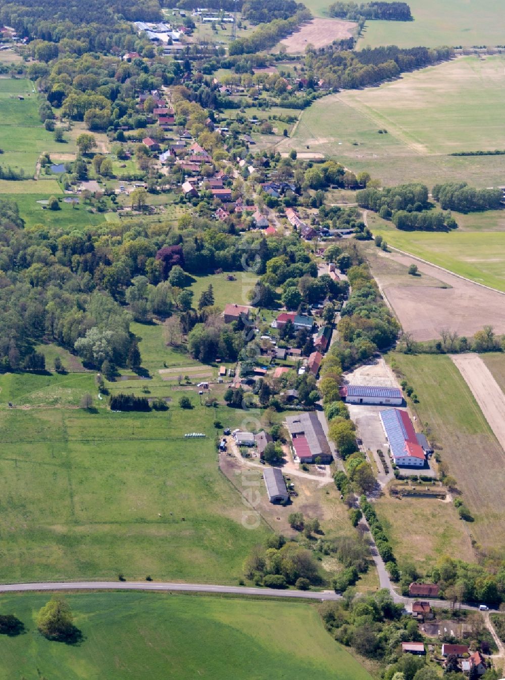 Temnitzquell from above - Netzeband in Temnitzquell in the state Brandenburg, Germany