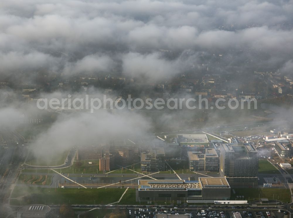 Aerial photograph Essen - The Krupp-Gürtel is an urban project, at the Altendorfer street corner Berthold-Beitz-Boulevard in the district Westviertel in Essen in the state North Rhine-Westphalia. The new buildings were erected on the largely untapped area of ??the former Kruppschen Gußstahlfabrik and are currently the headquarters of ThyssenKrupp AG