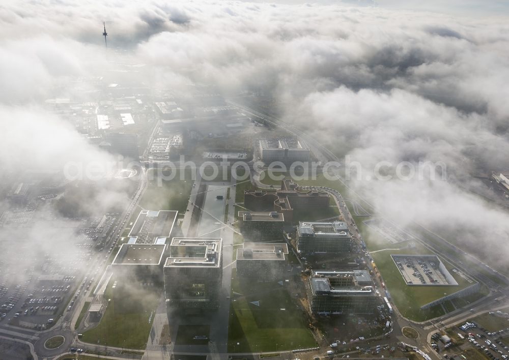 Aerial photograph Essen - The Krupp-Gürtel is an urban project, at the Altendorfer street corner Berthold-Beitz-Boulevard in the district Westviertel in Essen in the state North Rhine-Westphalia. The new buildings were erected on the largely untapped area of ??the former Kruppschen Gußstahlfabrik and are currently the headquarters of ThyssenKrupp AG