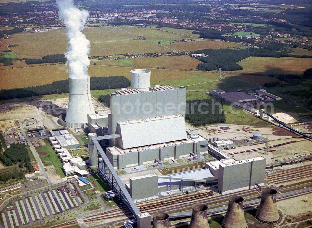 Aerial photograph Schwarze Pumpe - Neu errichtetes Heizkraftwerk Schwarze Pumpe.