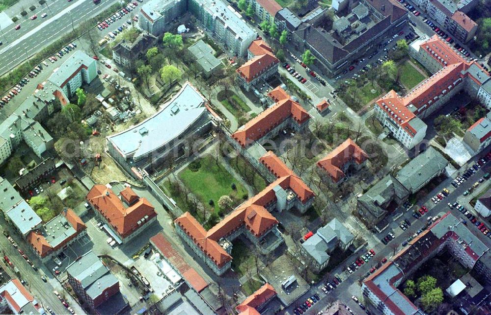 Berlin - Lichtenberg from the bird's eye view: Neu- und Erweiterungsbau am Krankenhaus Lichtenberg