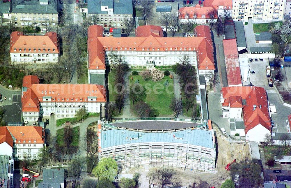 Berlin - Lichtenberg from the bird's eye view: Neu- und Erweiterungsbau am Krankenhaus Lichtenberg