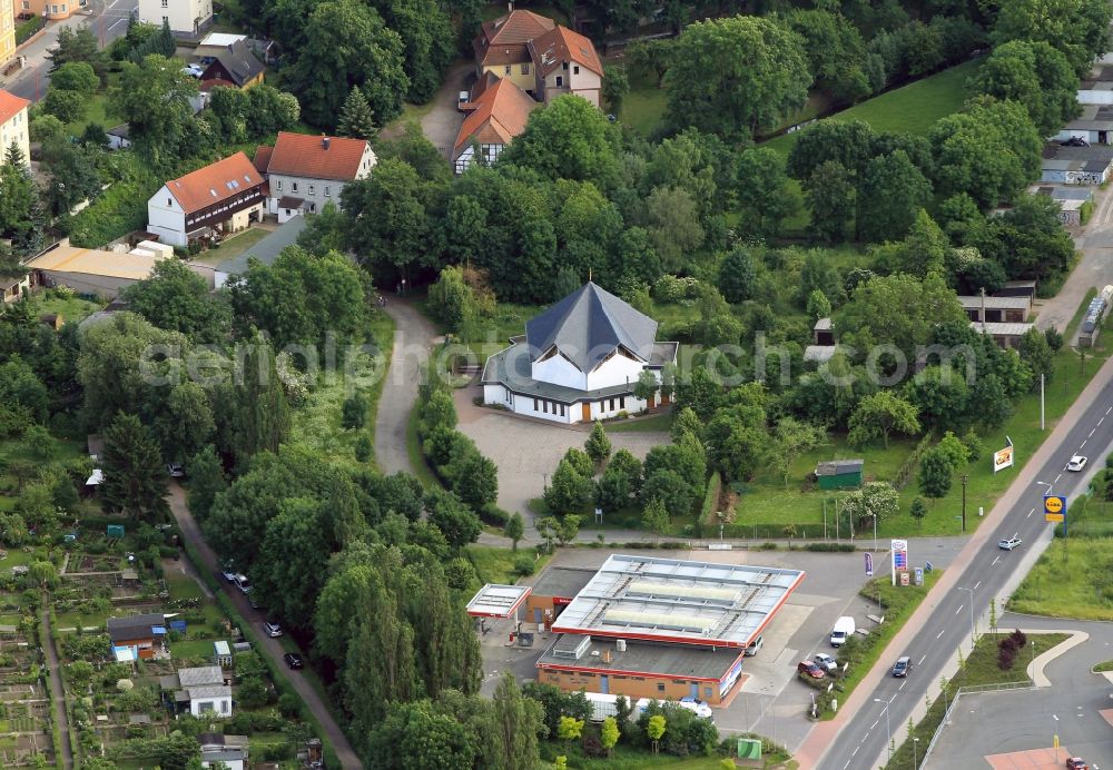 Aerial image Gotha - In the Kesselmuehlenweg in Gotha in Thuringia is the New Apostolic Church