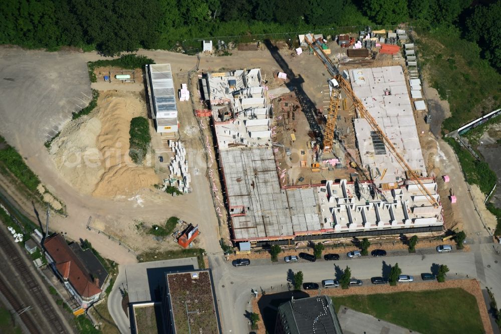 Lübeck from above - Construction of a nursing home - Senior residence at the Werft street in Luebeck in Schleswig-Holstein