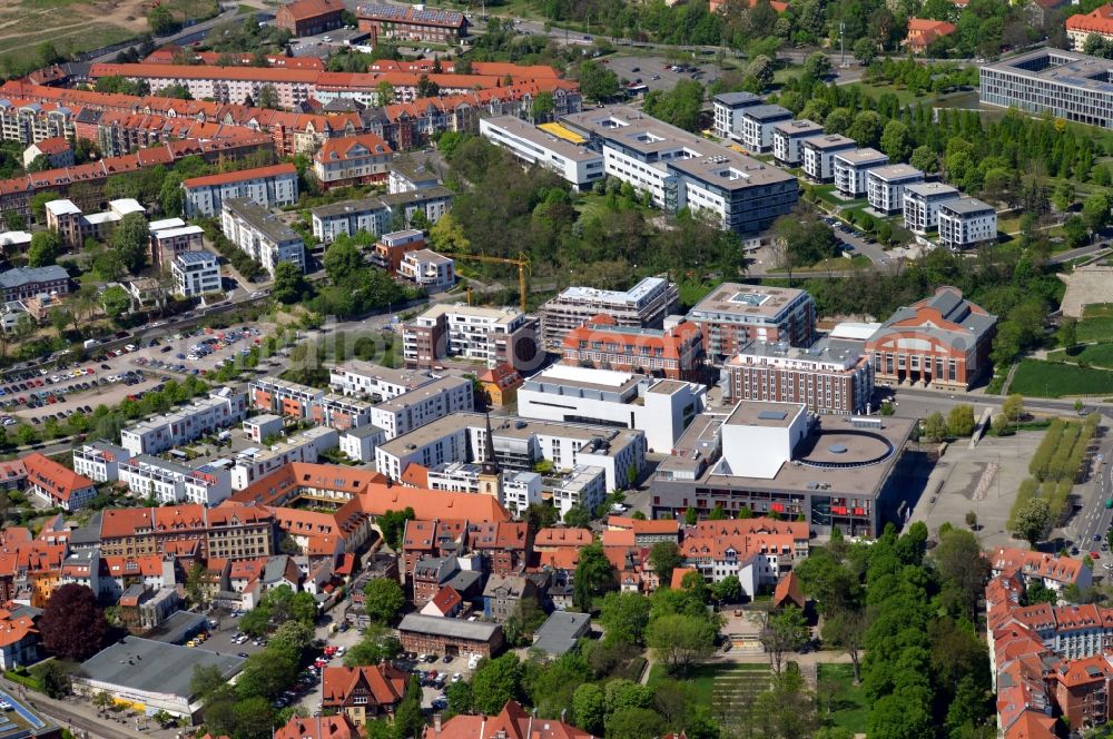 Erfurt from the bird's eye view: District court in the city in Erfurt in the state Thuringia