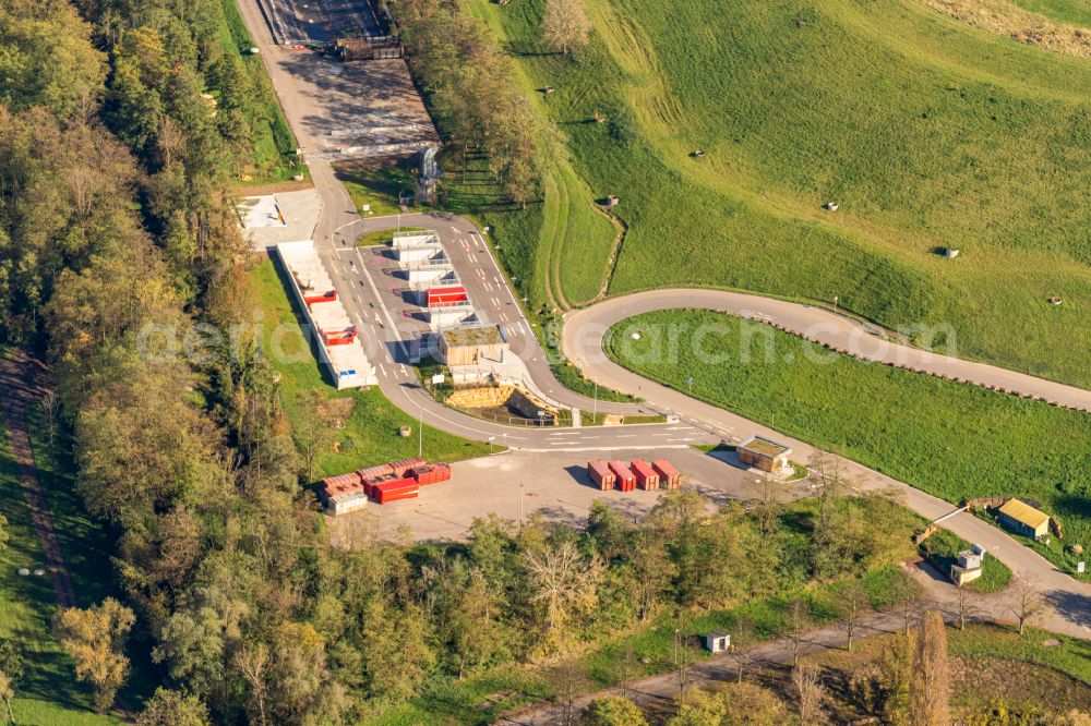 Ringsheim from above - Site of heaped ZAK in Ringsheim in the state Baden-Wuerttemberg, Germany