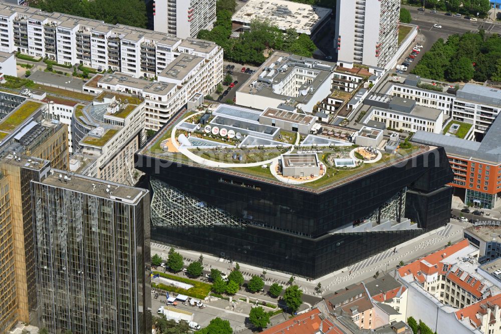 Berlin from the bird's eye view: Building Axel Springer Campus - OMA to Krausenstrasse - Schuetzenstrasse in Berlin