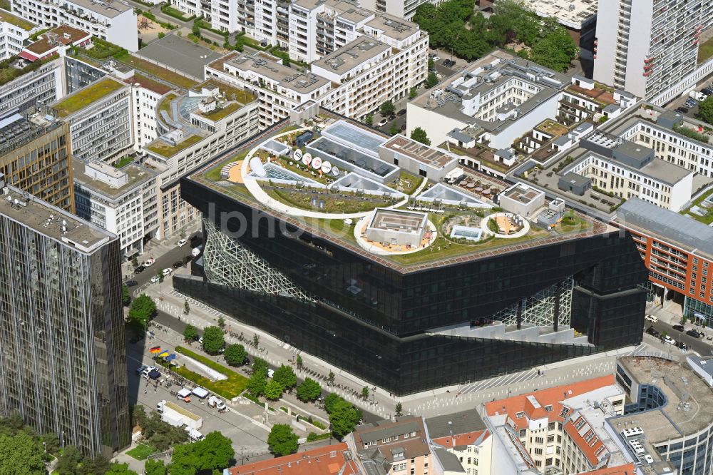 Aerial image Berlin - Building Axel Springer Campus - OMA to Krausenstrasse - Schuetzenstrasse in Berlin