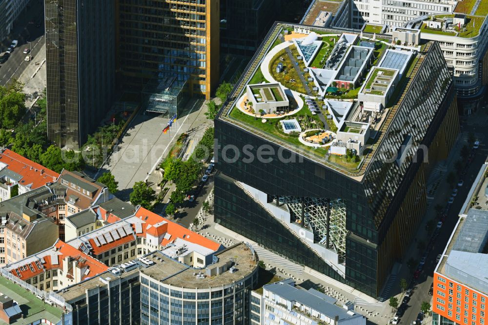 Aerial photograph Berlin - Building Axel Springer Campus - OMA to Krausenstrasse - Schuetzenstrasse in Berlin