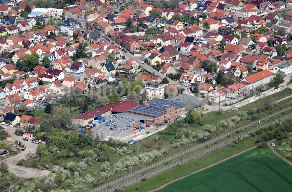 Aerial photograph Erfurt - New construction - construction site of a building in the district Stotternheim in Erfurt in the state Thuringia, Germany