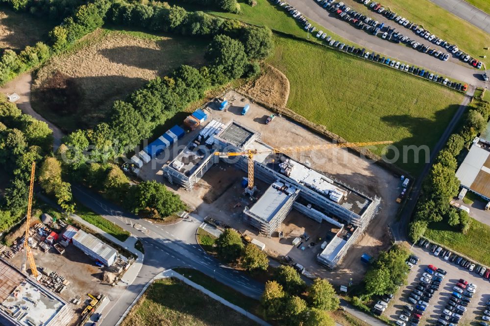 Kiel from above - New building construction site in the industrial park Boelckestrasse in Kiel in the state Schleswig-Holstein, Germany