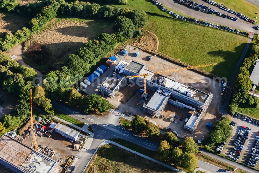 Kiel from the bird's eye view: New building construction site in the industrial park Boelckestrasse in Kiel in the state Schleswig-Holstein, Germany