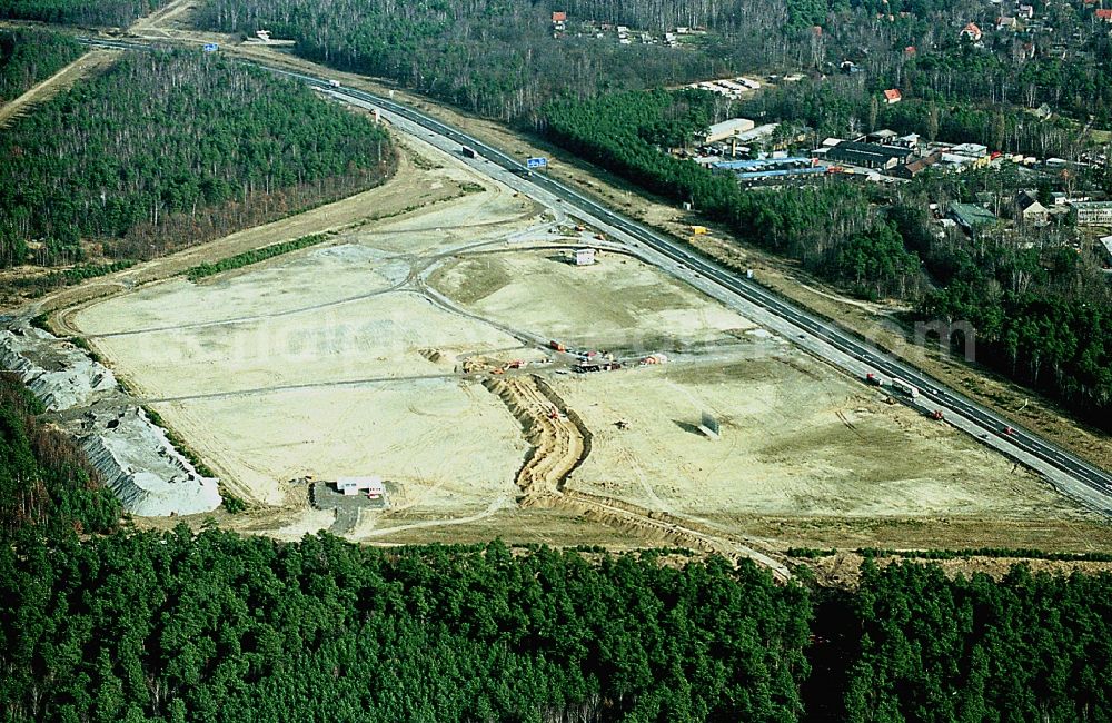 Kleinmachnow from the bird's eye view: New building construction site in the industrial park Business Campus EUROPARC DREILINDEN in the district Dreilinden in Kleinmachnow in the state Brandenburg, Germany