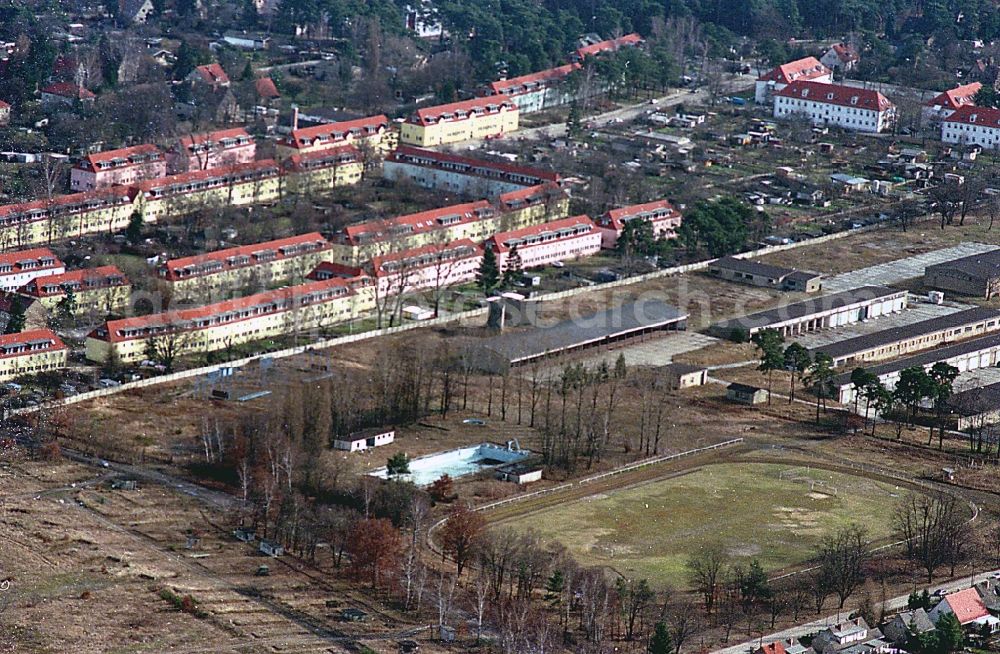 Aerial image Kleinmachnow - New building construction site in the industrial park Business Campus EUROPARC DREILINDEN in the district Dreilinden in Kleinmachnow in the state Brandenburg, Germany