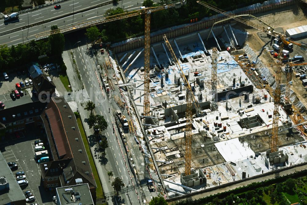 Aerial photograph Berlin - New building construction site in the industrial park Gewerbehoefequartier Go West on street Forckenbeckstrasse in the district Schmargendorf in Berlin, Germany