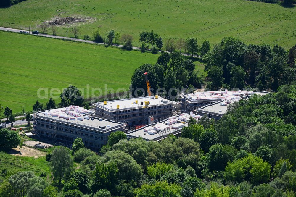 Aerial photograph Berlin - New building construction site in the industrial park Karo Neun on street Karower Damm in the district Blankenburg in Berlin, Germany
