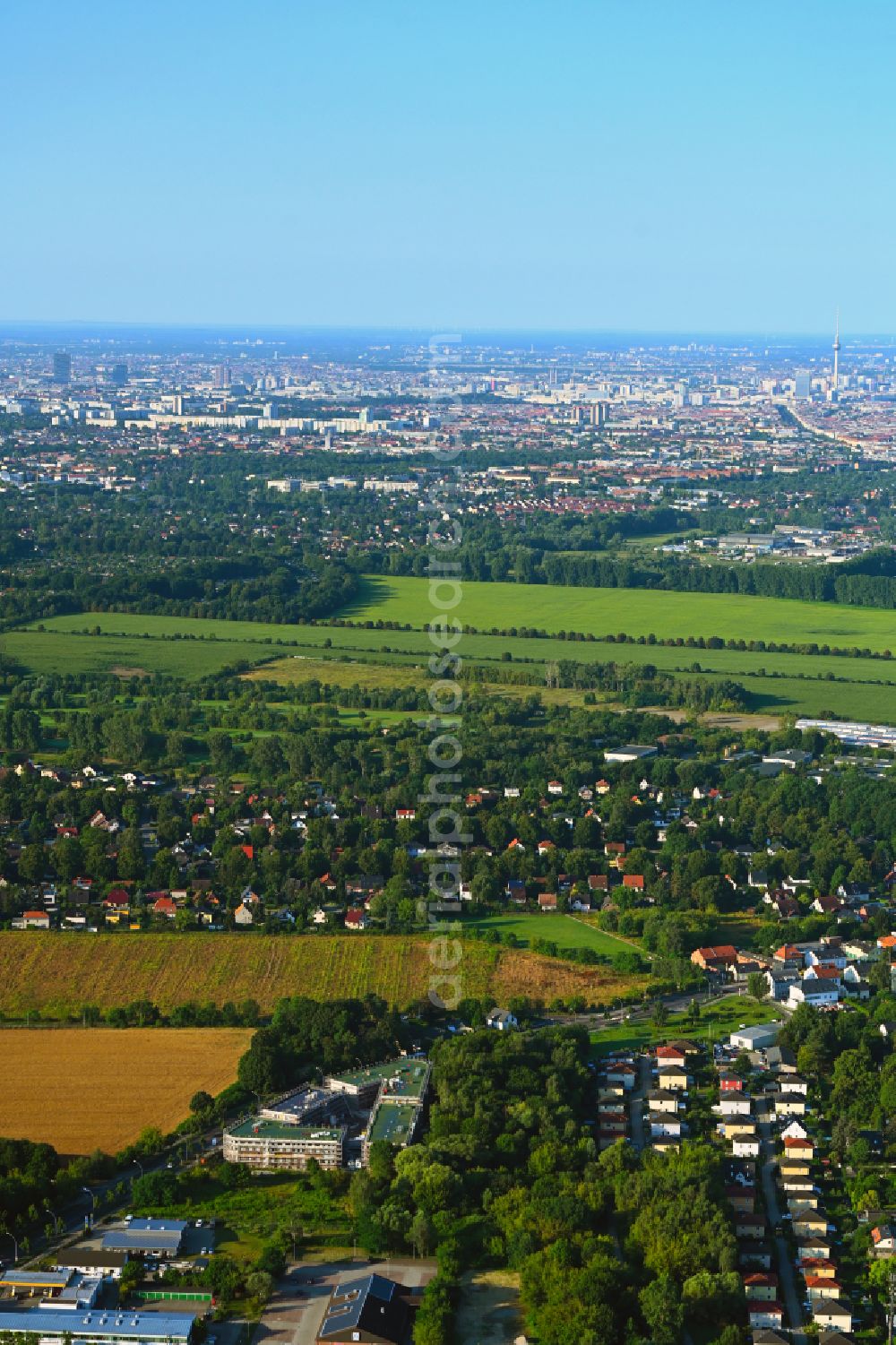 Berlin from the bird's eye view: New building construction site in the industrial park Karo Neun on street Karower Damm in the district Blankenburg in Berlin, Germany