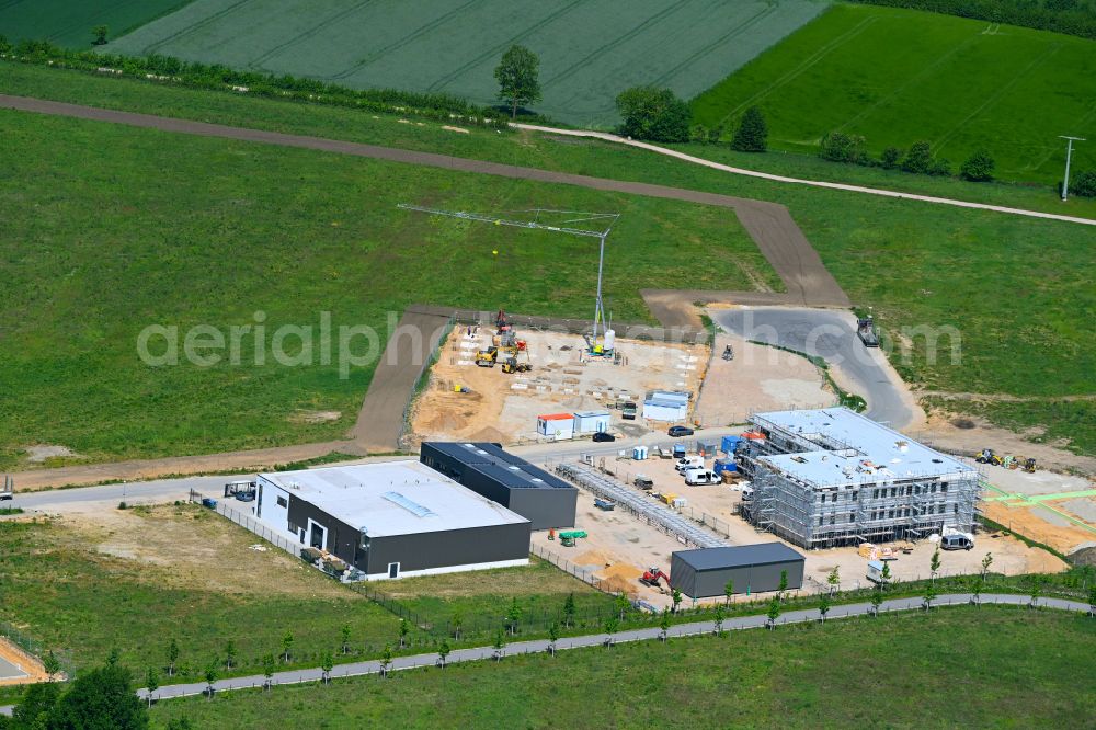 Aerial image Barsbüttel - New building construction site in the industrial park Rahlstedter Strasse in Barsbuettel in the state Schleswig-Holstein, Germany