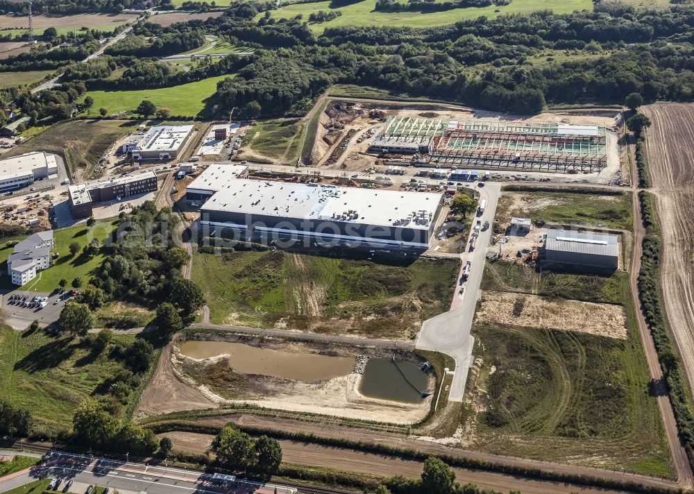 Aerial photograph Melsdorf - New building construction site in the industrial park Rotenhof in Melsdorf in the state , Germany