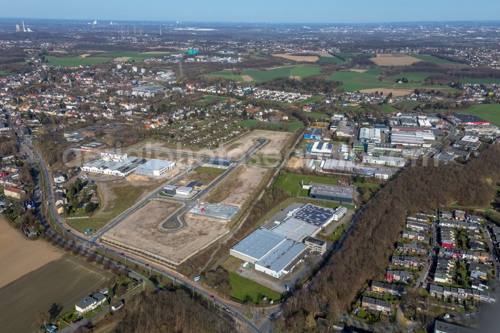 Aerial image Bochum - New building construction site in the industrial park An der Salzstrasse in Bochum in the state North Rhine-Westphalia, Germany