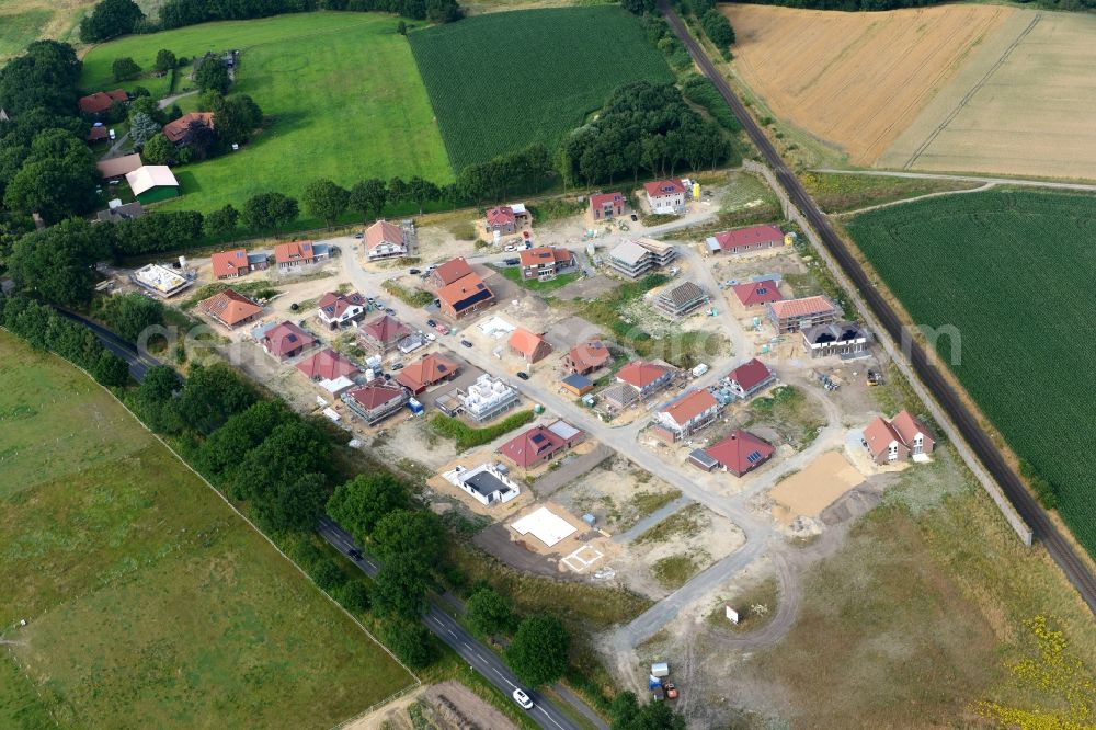 Aerial photograph Stade - New construction site Heidesiedlung Riensfoerde in Stade in the state of Lower Saxony, Germany