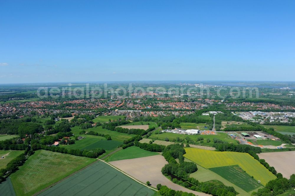 Stade from above - New construction site Heidesiedlung Riensfoerde in Stade in the state of Lower Saxony, Germany