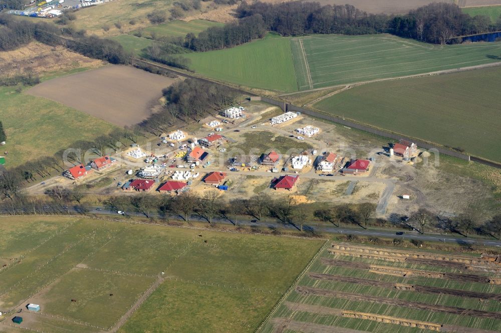 Stade from the bird's eye view: New construction site Heidesiedlung Riensfoerde in Stade in the state of Lower Saxony, Germany