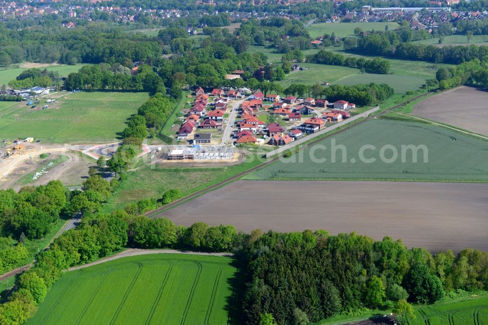 Aerial image Stade - New construction site Heidesiedlung Riensfoerde in Stade in the state of Lower Saxony, Germany