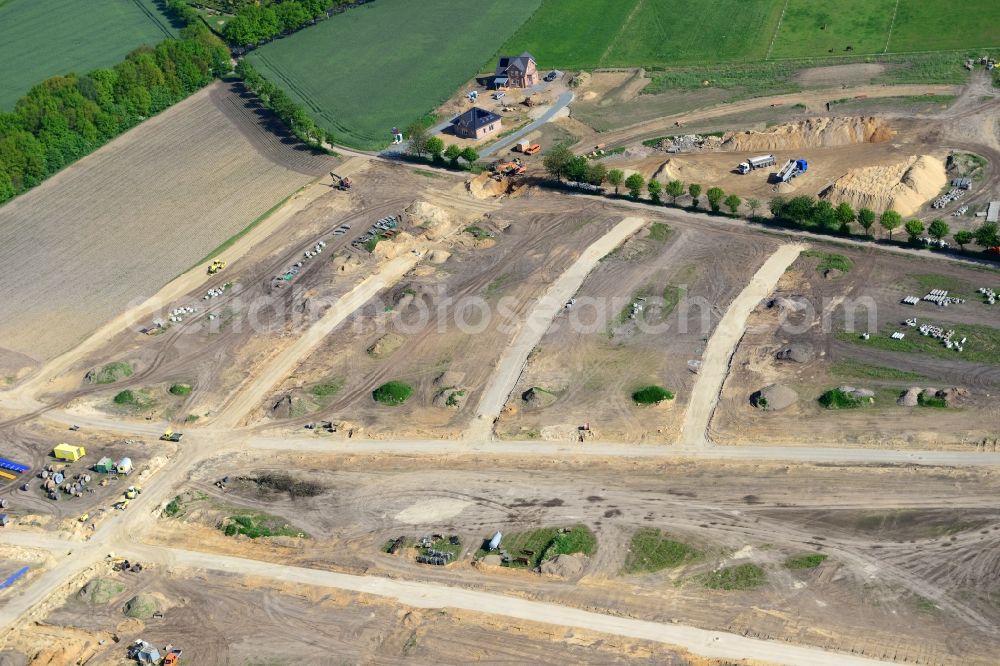 Stade from the bird's eye view: New construction site Heidesiedlung Riensfoerde in Stade in the state of Lower Saxony, Germany