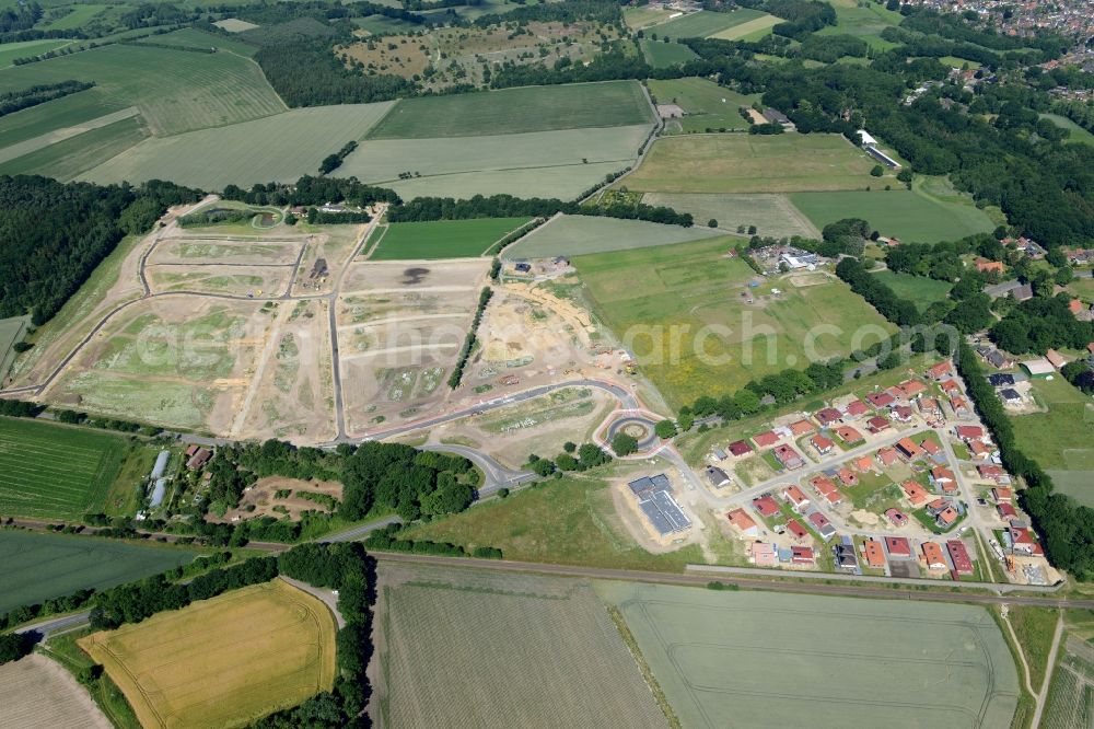 Stade from above - New construction site Heidesiedlung Riensfoerde in Stade in the state of Lower Saxony, Germany