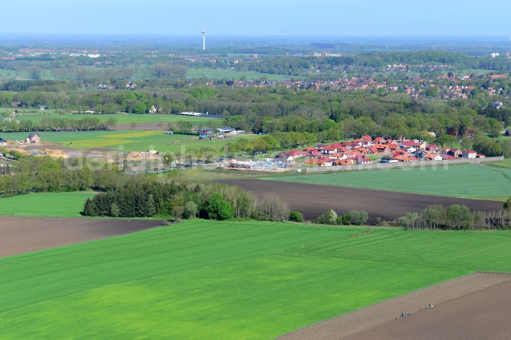 Stade from above - New construction site Heidesiedlung Riensfoerde in Stade in the state of Lower Saxony, Germany