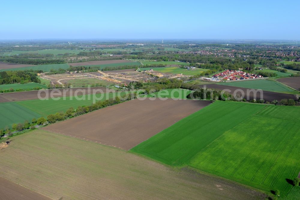 Aerial image Stade - New construction site Heidesiedlung Riensfoerde in Stade in the state of Lower Saxony, Germany