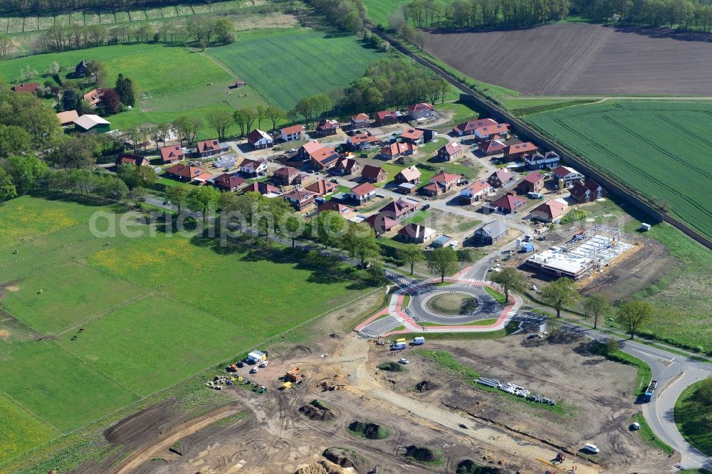 Stade from the bird's eye view: New construction site Heidesiedlung Riensfoerde in Stade in the state of Lower Saxony, Germany