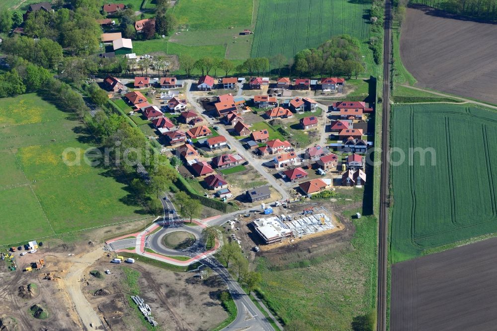 Stade from above - New construction site Heidesiedlung Riensfoerde in Stade in the state of Lower Saxony, Germany