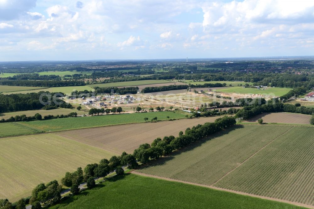 Stade from above - New construction site Heidesiedlung Riensfoerde in Stade in the state of Lower Saxony, Germany