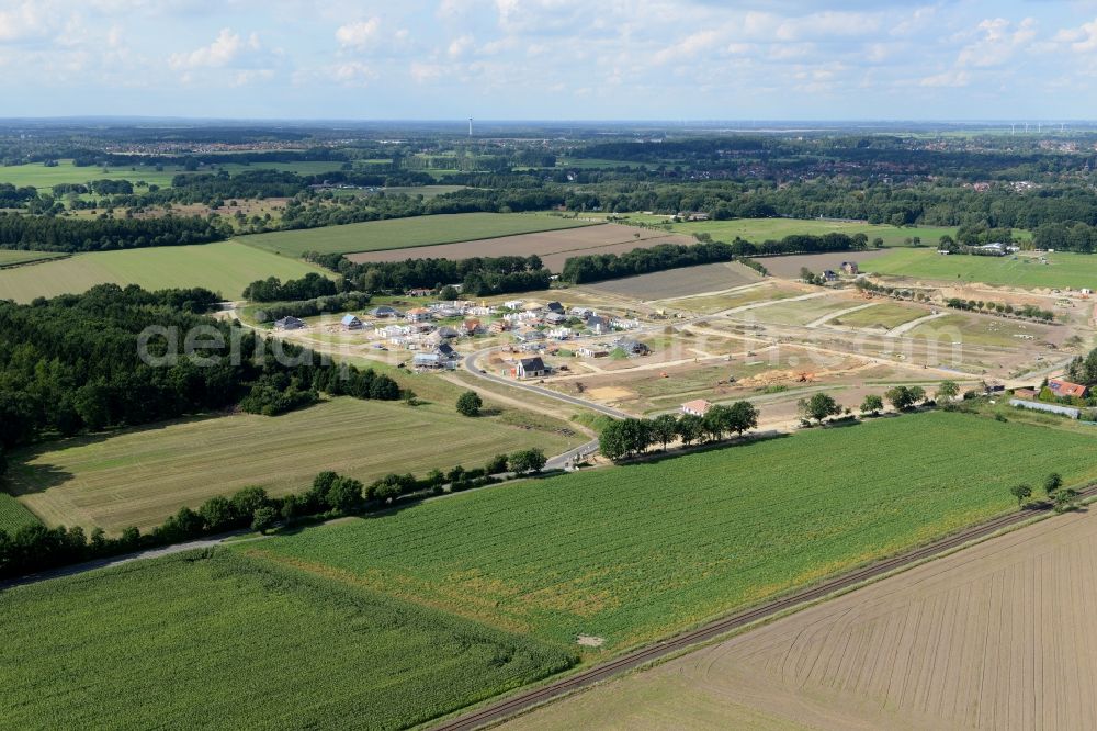 Aerial image Stade - New construction site Heidesiedlung Riensfoerde in Stade in the state of Lower Saxony, Germany