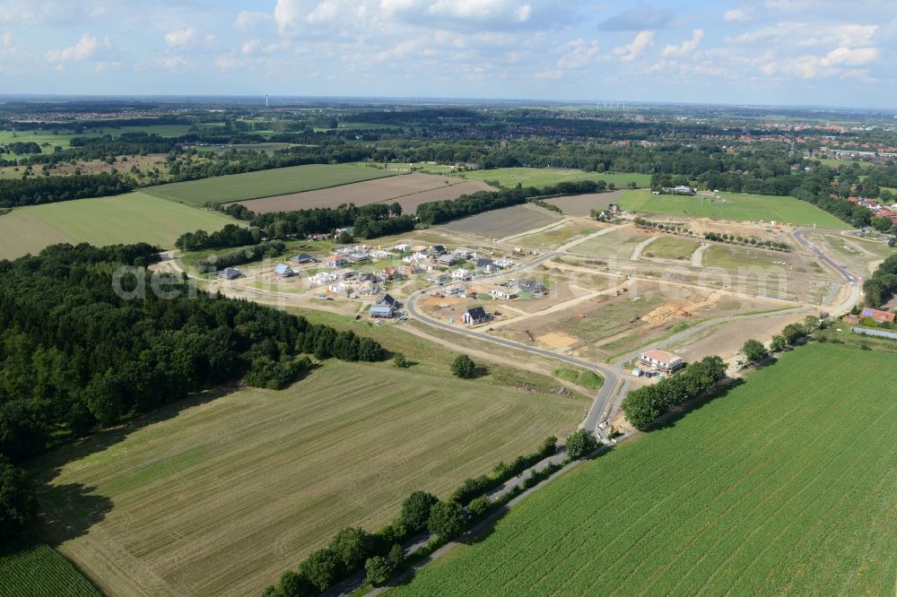 Stade from above - New construction site Heidesiedlung Riensfoerde in Stade in the state of Lower Saxony, Germany