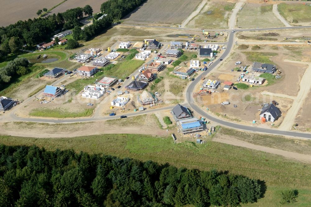 Aerial image Stade - New construction site Heidesiedlung Riensfoerde in Stade in the state of Lower Saxony, Germany